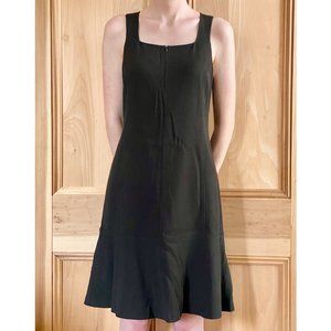 Club Monaco Ribbed Zipper A-Line Dress in Charcoal